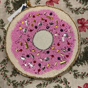 Pink Beaded Donut Crossbody
